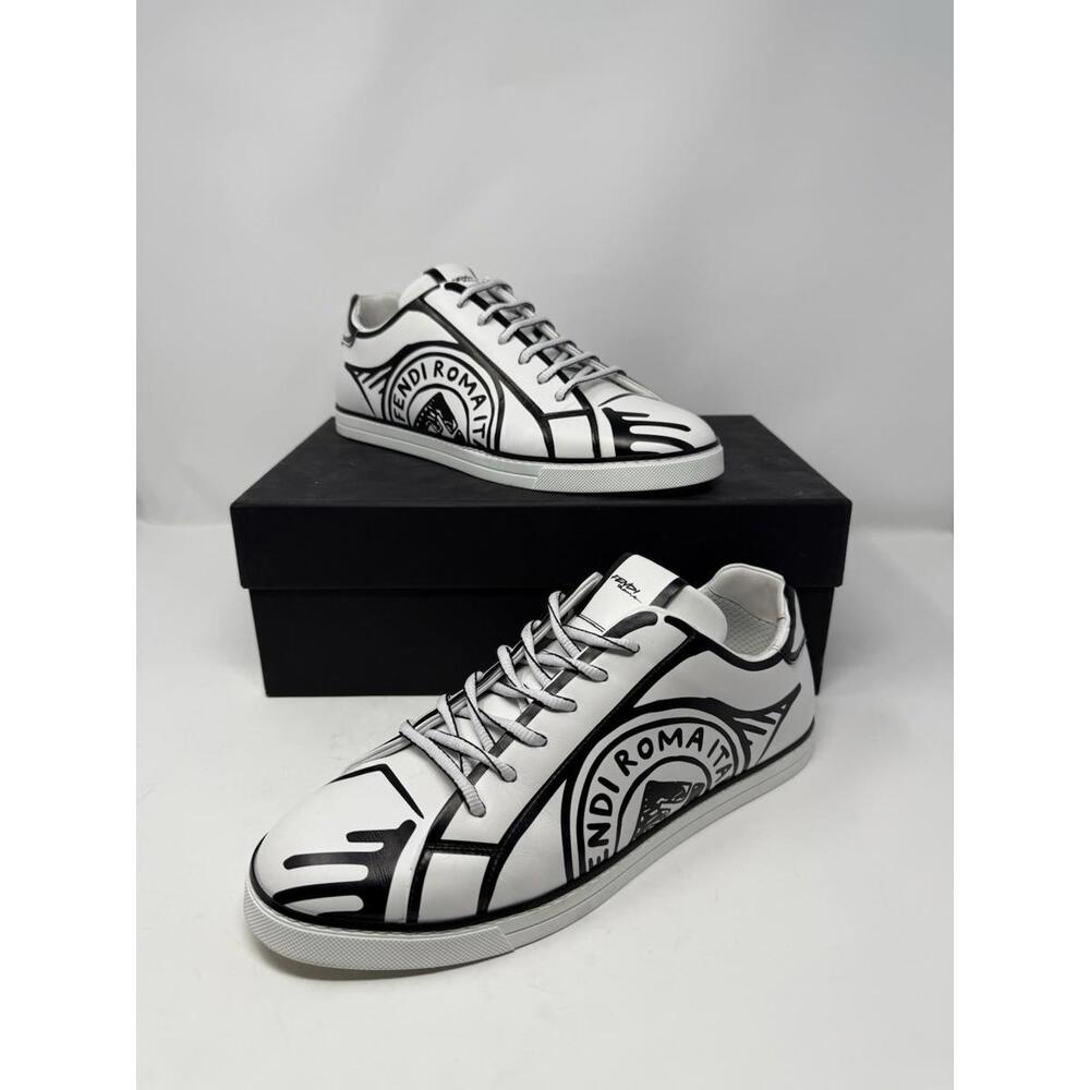 Fendi Trompe L' Oneil Stamp Roma X Joshua Vides Sneakers Size 10 US/ 9 UK 7E1389
